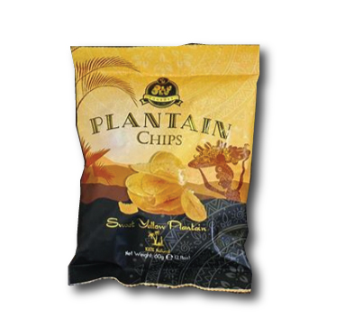 Box of Olu Olu Plantain Chips Sweet 60g x 24
