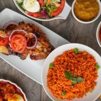 African,National,Food,Dish.,Grilled,Meat,And,Chicken,Dish.,Wings